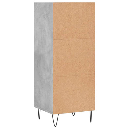 Credenza Grigio Cemento 34,5x32,5x90 cm in Legno Multistrato