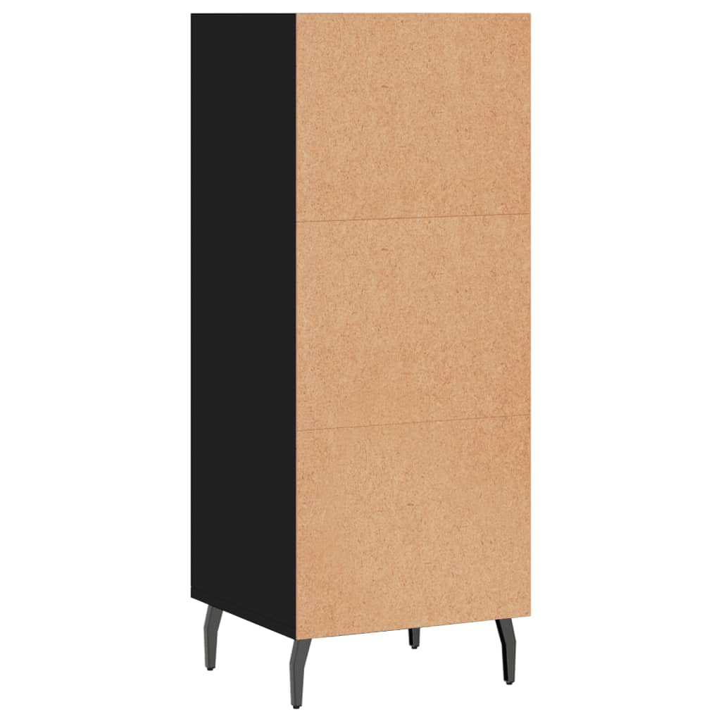 Credenza Nera 34,5x32,5x90 cm in Legno Multistrato - homemem39