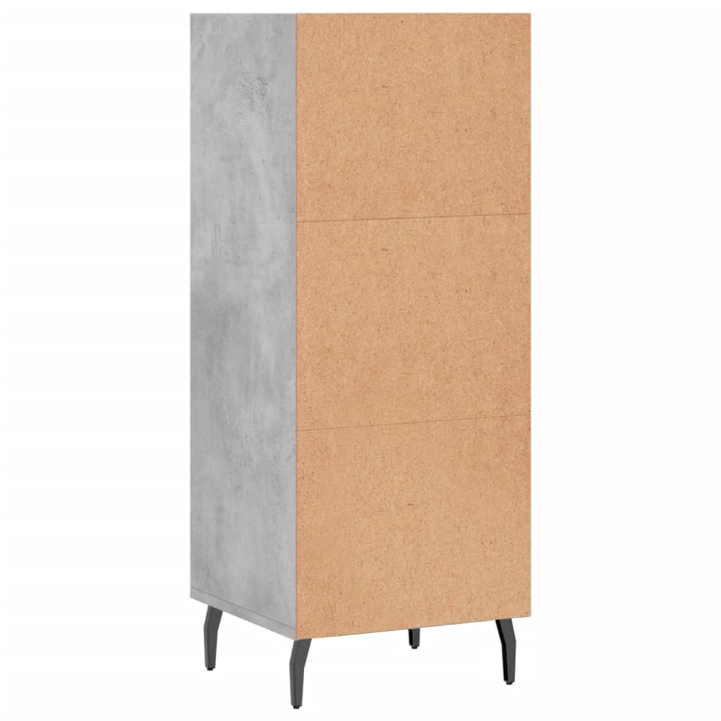 Credenza Grigio Cemento 34,5x32,5x90 cm in Legno Multistrato