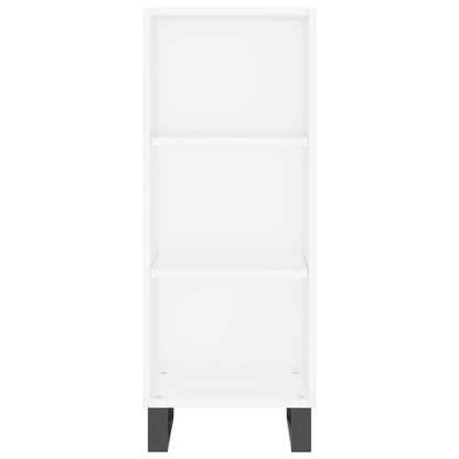 Credenza Bianca 34,5x32,5x90 cm in Legno Multistrato