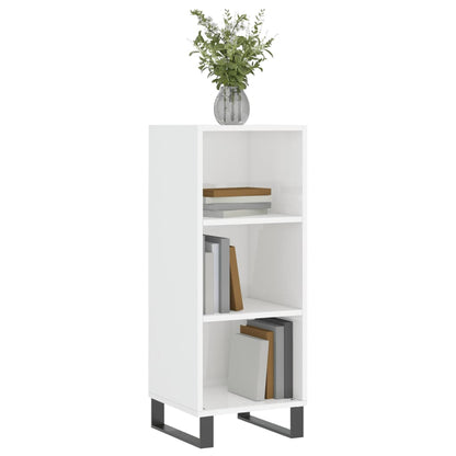 Credenza Bianco Lucido 34,5x32,5x90 cm in Legno Multistrato - homemem39