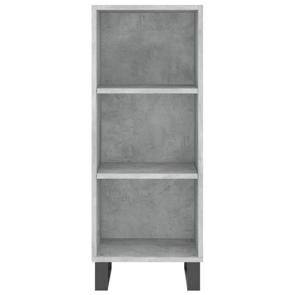 Credenza Grigio Cemento 34,5x32,5x90 cm in Legno Multistrato
