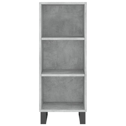 Credenza Grigio Cemento 34,5x32,5x90 cm in Legno Multistrato