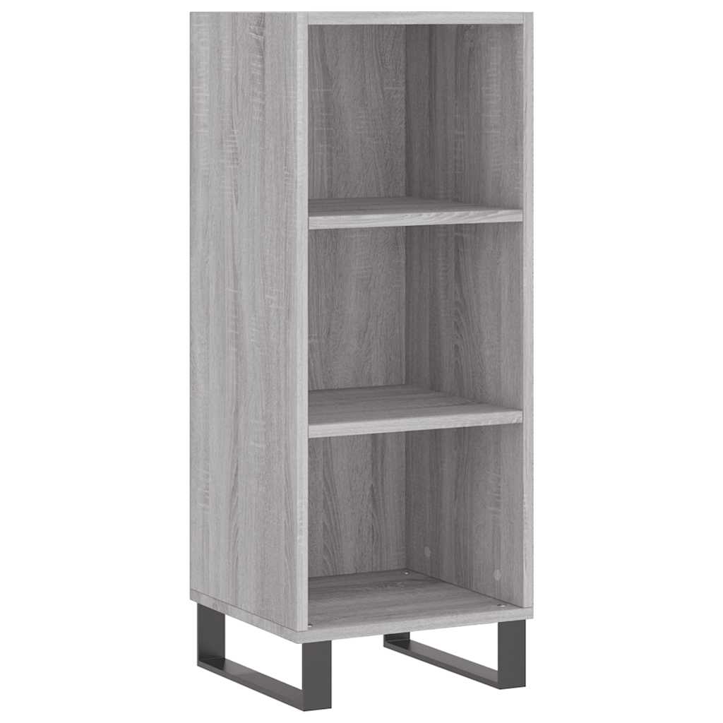 Credenza Grigio Sonoma 34,5x32,5x90 cm in Legno Multistrato