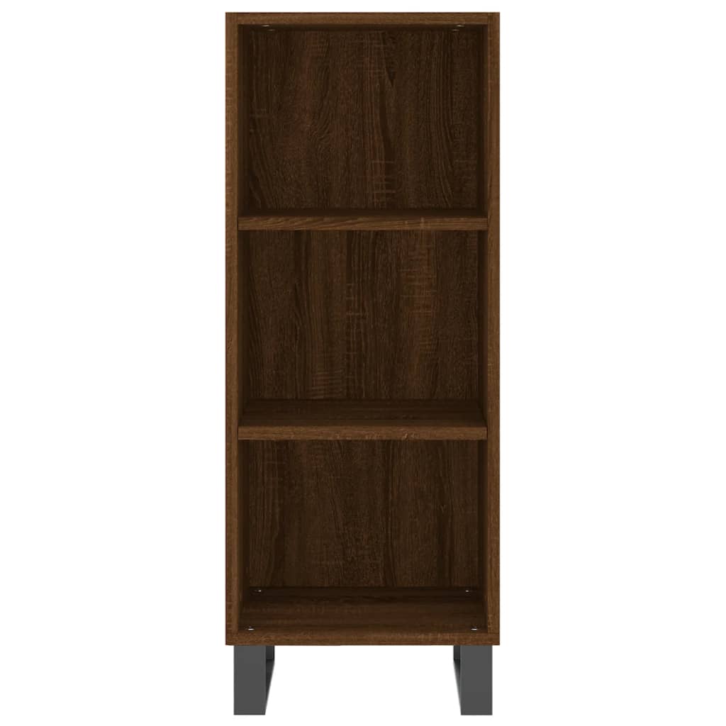 Credenza Rovere Marrone 34,5x32,5x90 cm in Legno Multistrato