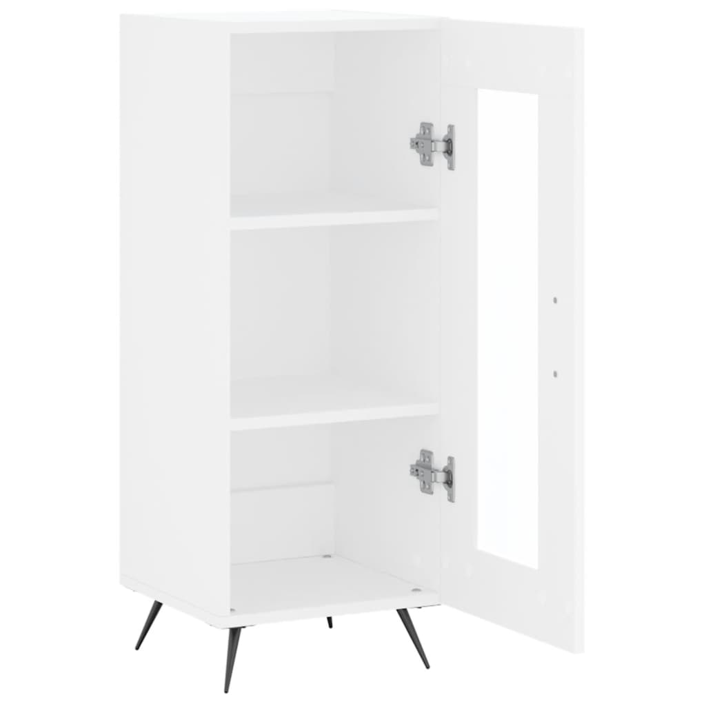 Credenza Bianca 34,5x34x90 cm in Legno Multistrato - homemem39