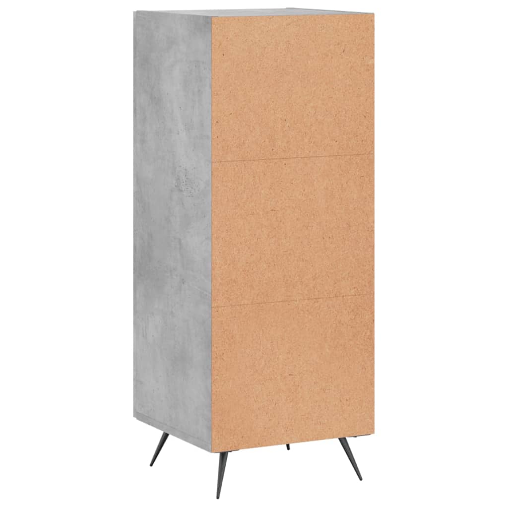 Credenza Grigio Cemento 34,5x34x90 cm in Legno Multistrato