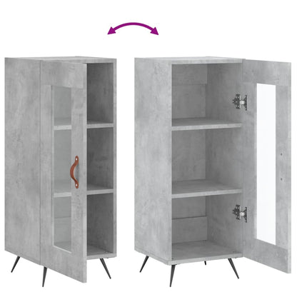 Credenza Grigio Cemento 34,5x34x90 cm in Legno Multistrato