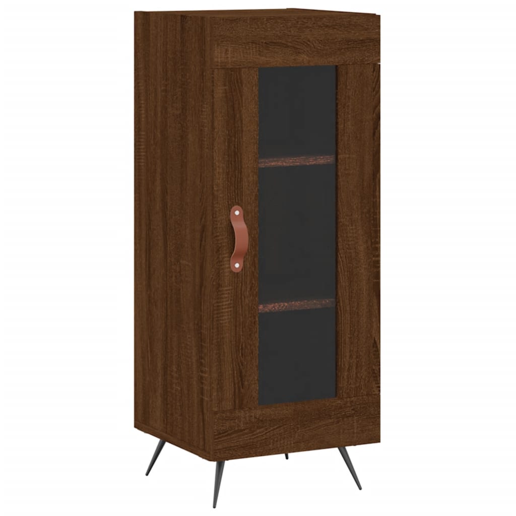 Credenza Rovere Marrone 34,5x34x90 cm in Legno Multistrato
