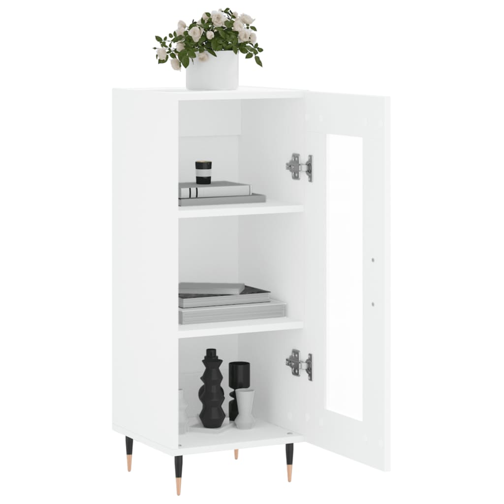 Credenza Bianca 34,5x34x90 cm in Legno Multistrato