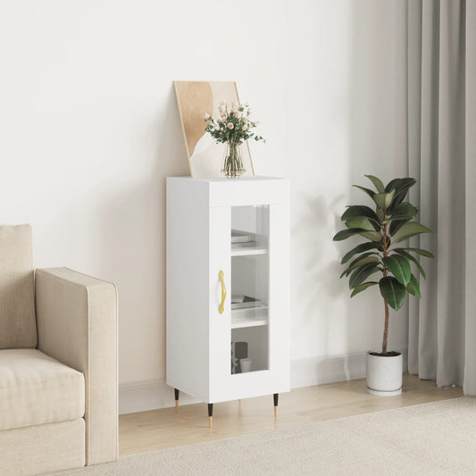 Credenza Bianca 34,5x34x90 cm in Legno Multistrato