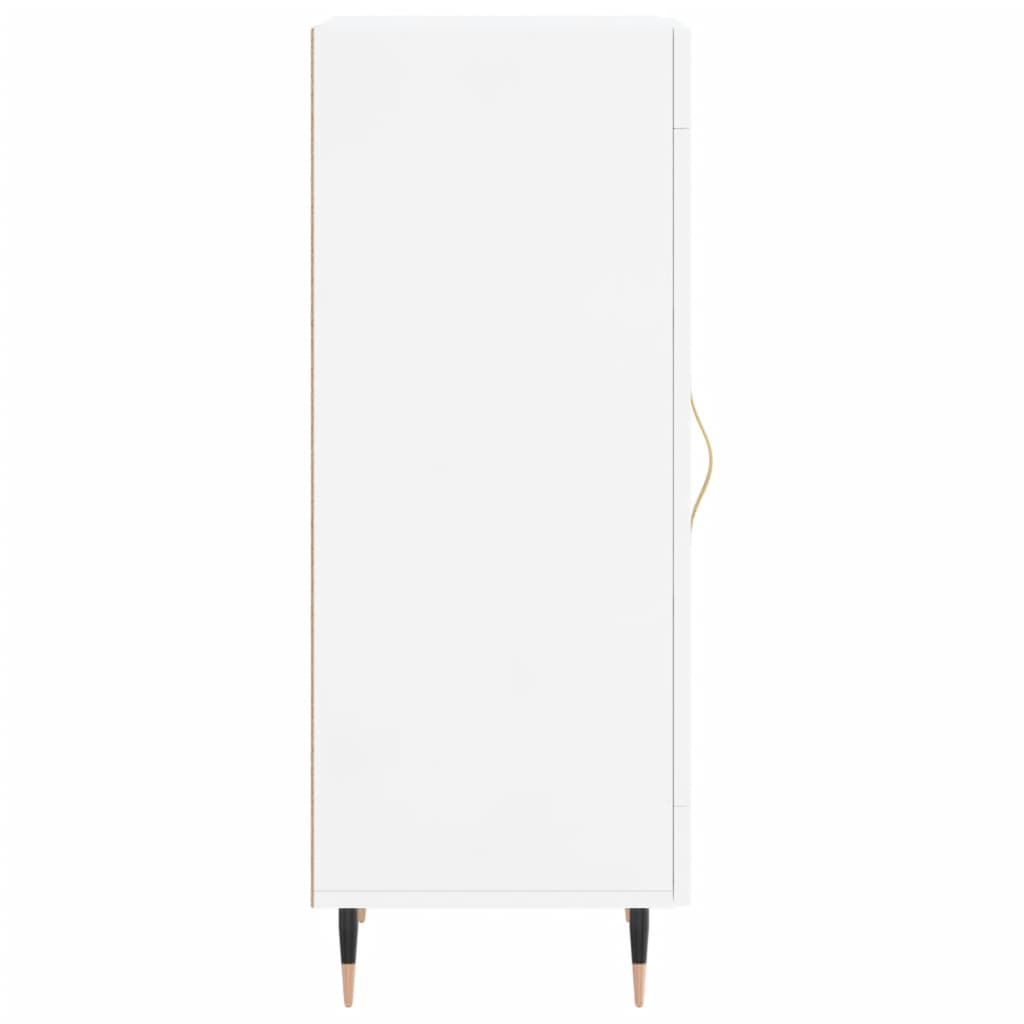 Credenza Bianco Lucido 34,5x34x90 cm in Legno Multistrato