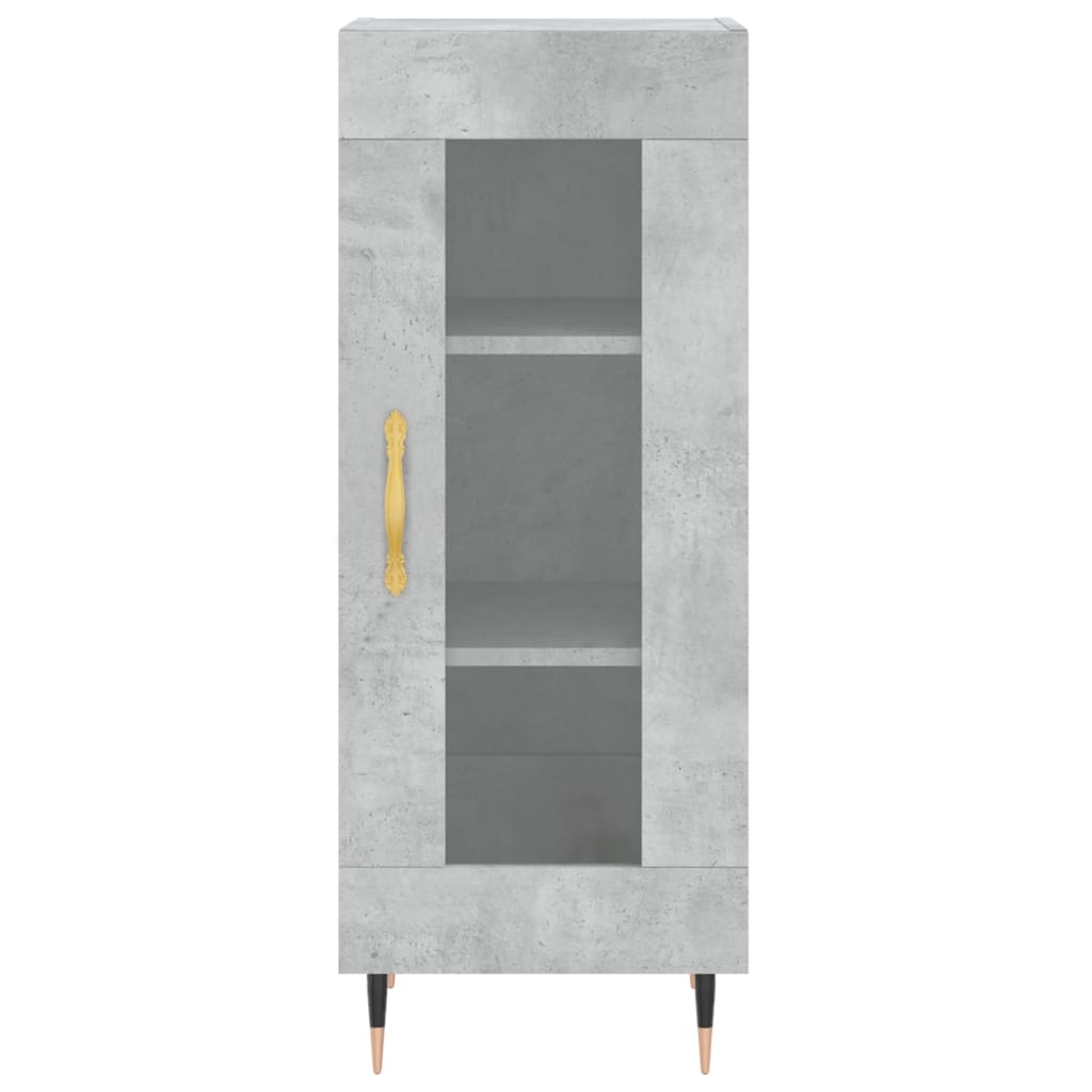 Credenza Grigio Cemento 34,5x34x90 cm in Legno Multistrato