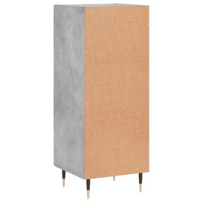 Credenza Grigio Cemento 34,5x34x90 cm in Legno Multistrato