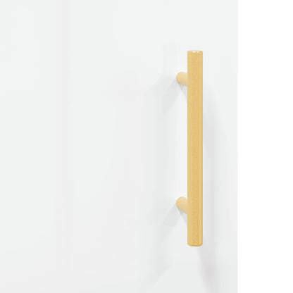 Credenza Bianco Lucido 34,5x34x90 cm in Legno Multistrato