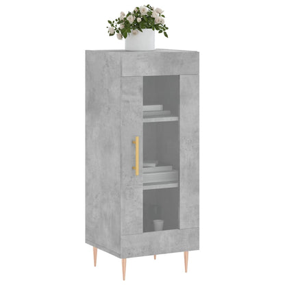Credenza Grigio Cemento 34,5x34x90 cm in Legno Multistrato