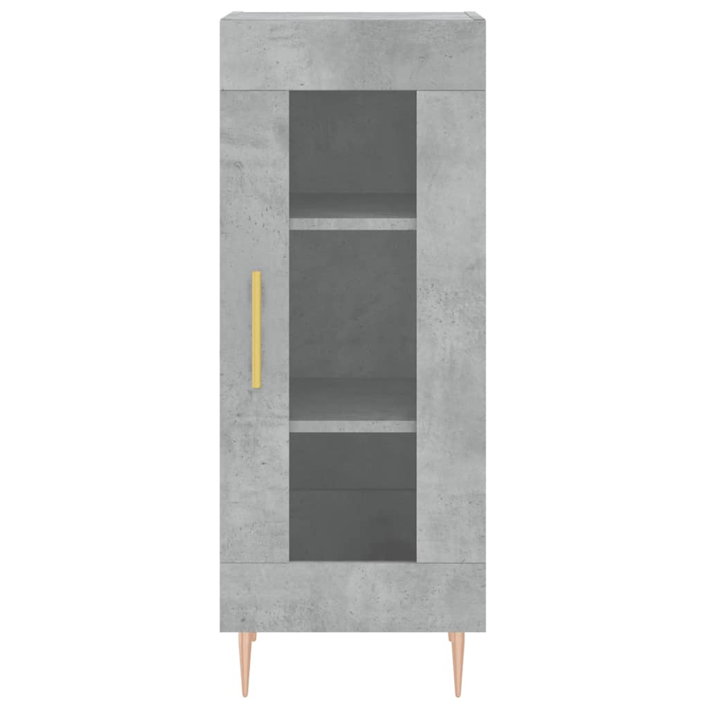 Credenza Grigio Cemento 34,5x34x90 cm in Legno Multistrato