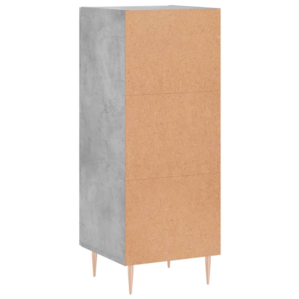 Credenza Grigio Cemento 34,5x34x90 cm in Legno Multistrato