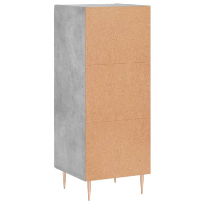Credenza Grigio Cemento 34,5x34x90 cm in Legno Multistrato