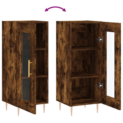 Credenza Rovere Fumo 34,5x34x90 cm in Legno Multistrato