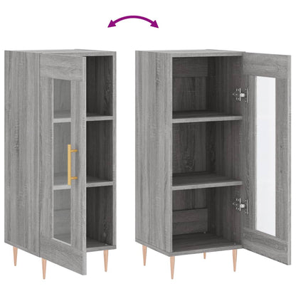 Credenza Grigio Sonoma 34,5x34x90 cm in Legno Multistrato