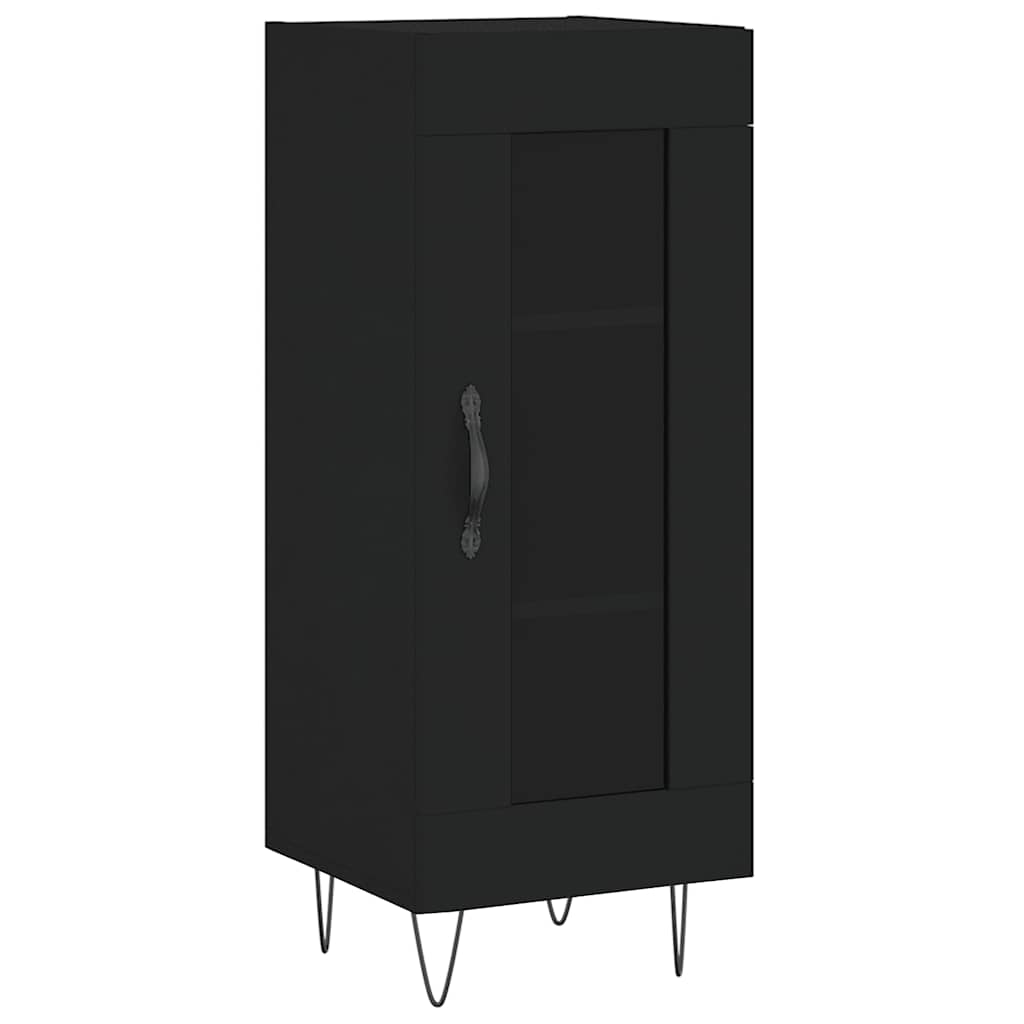 Credenza Nero 34,5x34x90 cm in Legno Multistrato