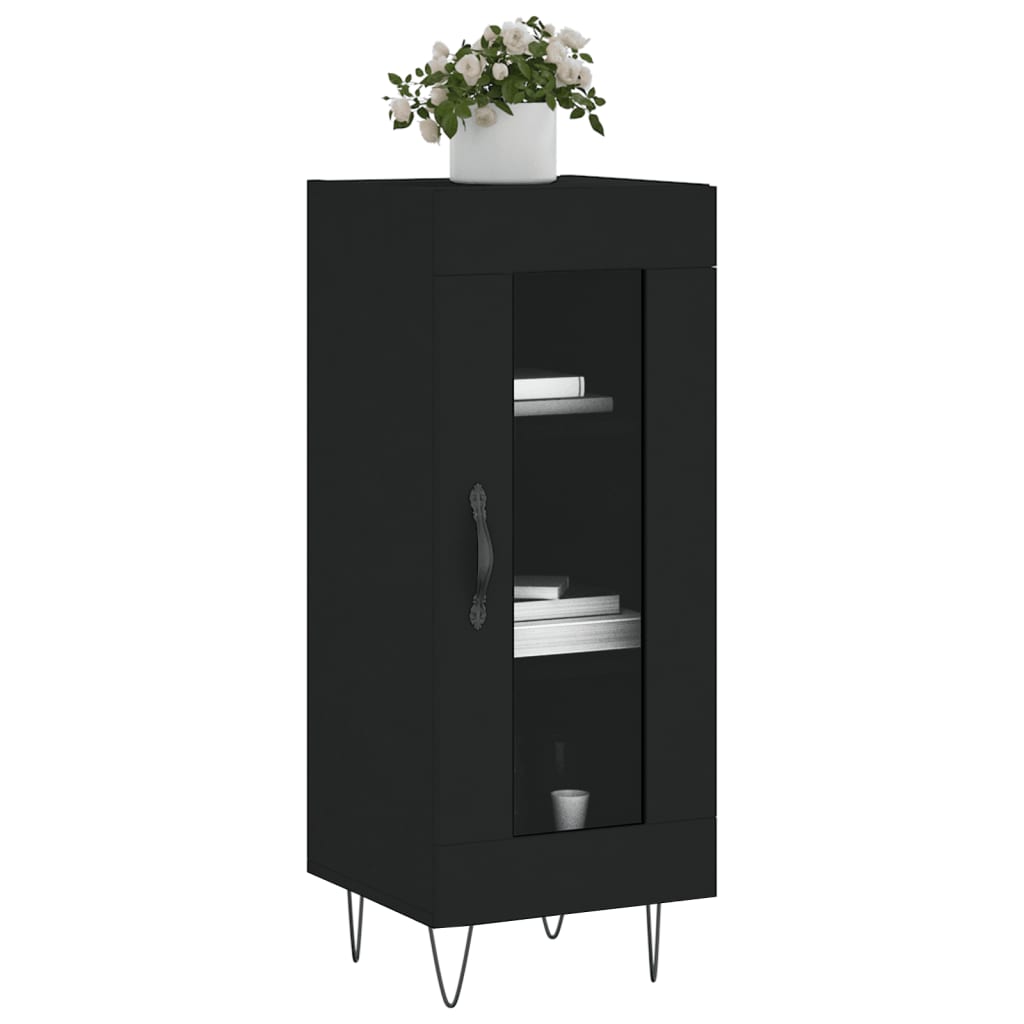 Credenza Nero 34,5x34x90 cm in Legno Multistrato - homemem39