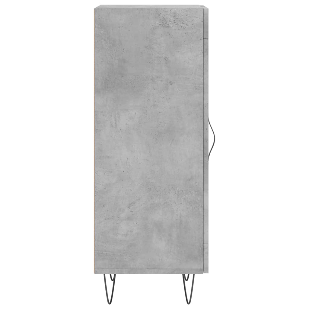 Credenza Grigio Cemento 34,5x34x90 cm in Legno Multistrato