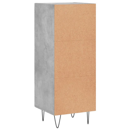 Credenza Grigio Cemento 34,5x34x90 cm in Legno Multistrato