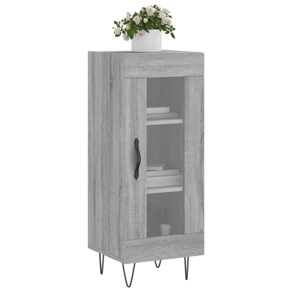 Credenza Grigio Sonoma 34,5x34x90 cm in Legno Multistrato - homemem39