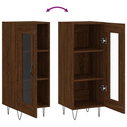 Credenza Rovere Marrone 34,5x34x90 cm in Legno Multistrato