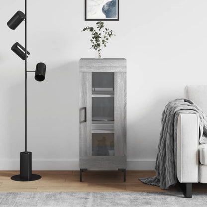 Credenza Grigio Sonoma 34,5x34x90 cm in Legno Multistrato - homemem39