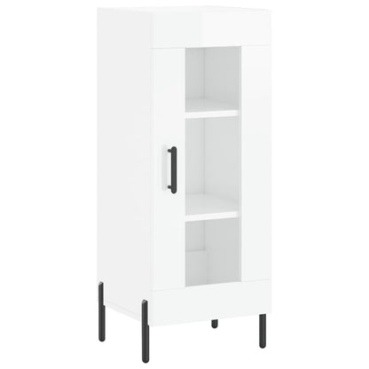 Credenza Bianco Lucido 34,5x34x90 cm in Legno Multistrato