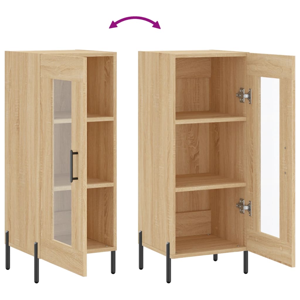 Credenza Rovere Sonoma 34,5x34x90 cm in Legno Multistrato - homemem39