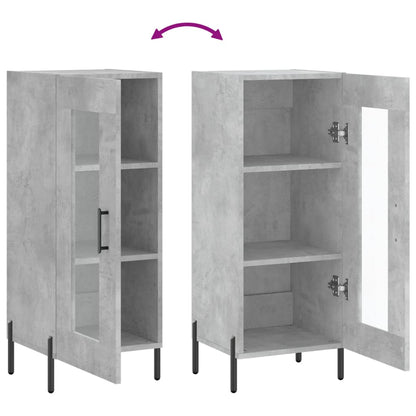 Credenza Grigio Cemento 34,5x34x90 cm in Legno Multistrato