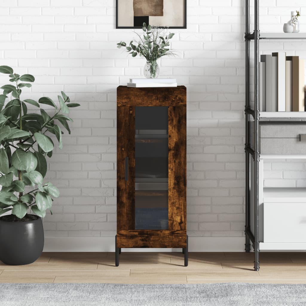 Credenza Rovere Fumo 34,5x34x90 cm in Legno Multistrato - homemem39