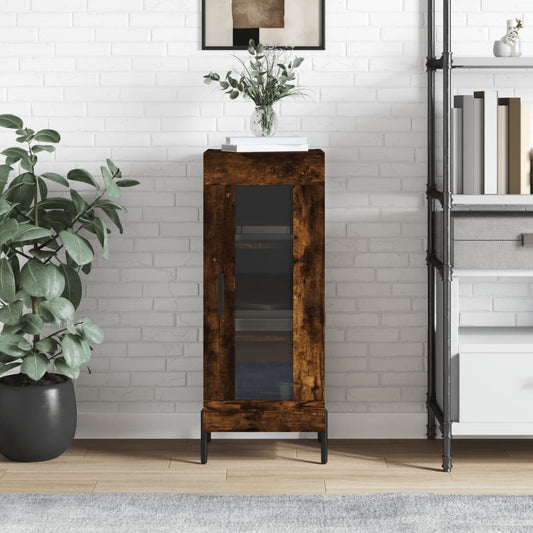 Credenza Rovere Fumo 34,5x34x90 cm in Legno Multistrato - homemem39