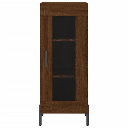 Credenza Rovere Marrone 34,5x34x90 cm in Legno Multistrato - homemem39