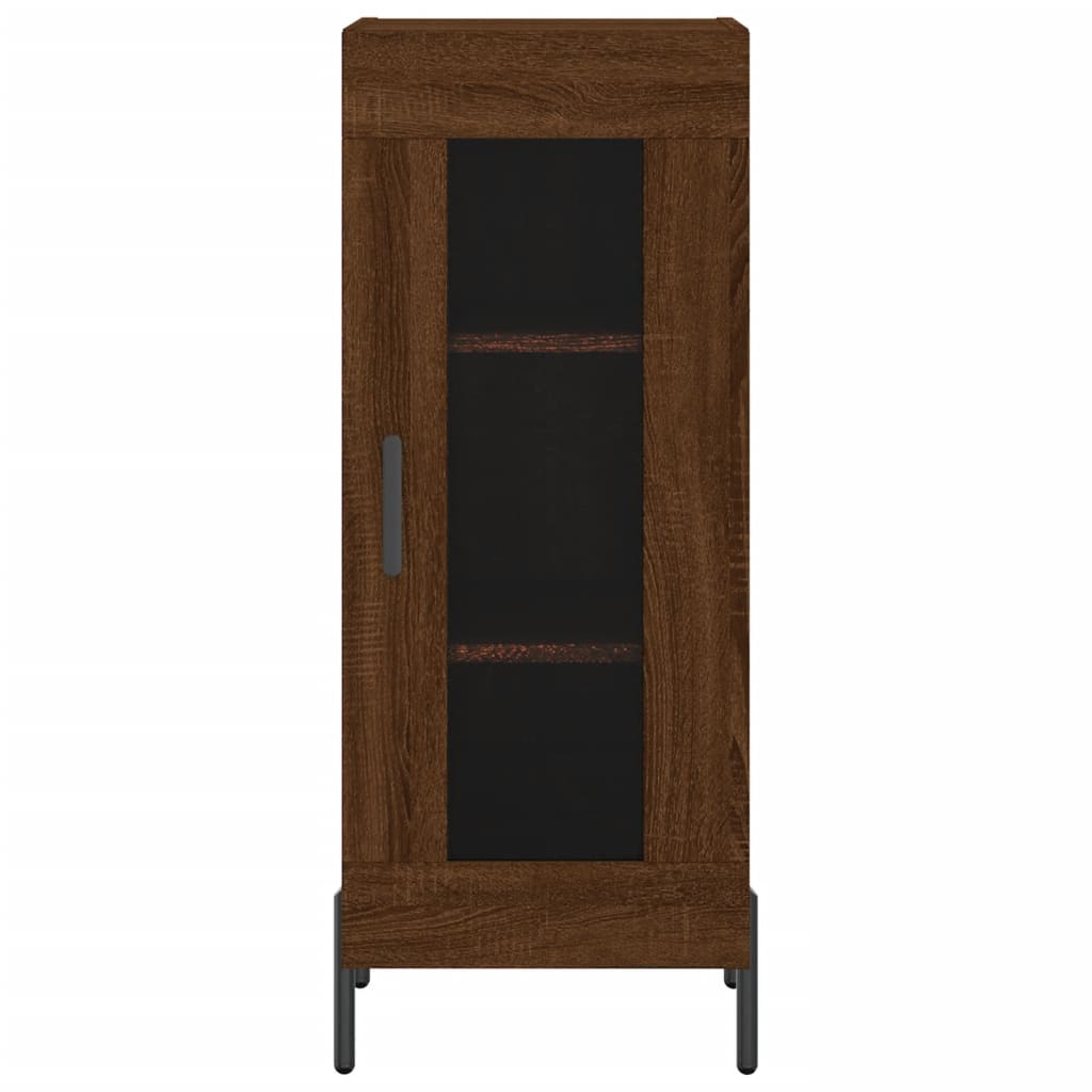 Credenza Rovere Marrone 34,5x34x90 cm in Legno Multistrato