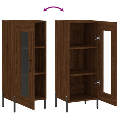 Credenza Rovere Marrone 34,5x34x90 cm in Legno Multistrato