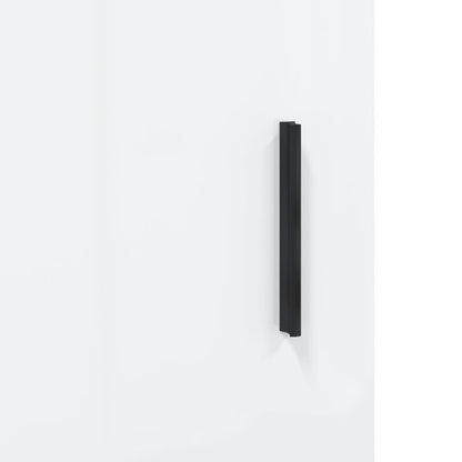 Credenza Bianco Lucido 34,5x34x90 cm in Legno Multistrato