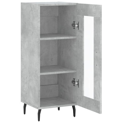 Credenza Grigio Cemento 34,5x34x90 cm in Legno Multistrato - homemem39