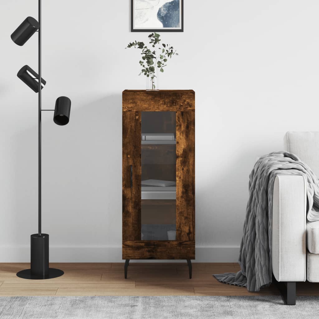 Credenza Rovere Fumo 34,5x34x90 cm in Legno Multistrato - homemem39