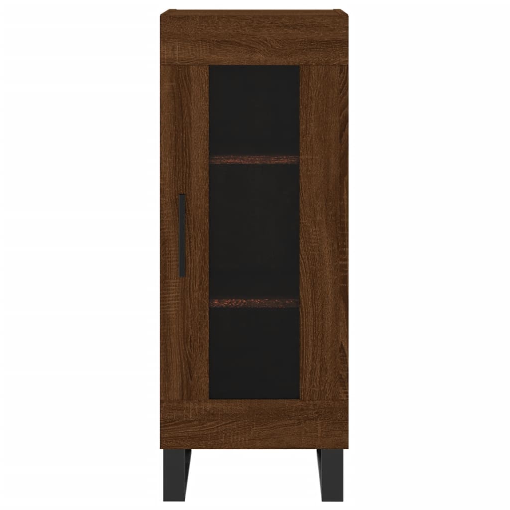 Credenza Rovere Marrone 34,5x34x90 cm in Legno Multistrato