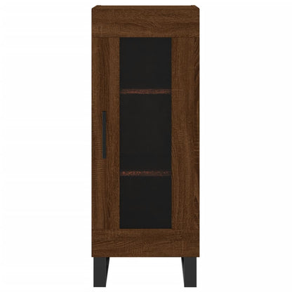 Credenza Rovere Marrone 34,5x34x90 cm in Legno Multistrato
