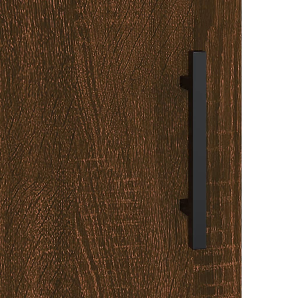 Credenza Rovere Marrone 34,5x34x90 cm in Legno Multistrato