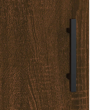 Credenza Rovere Marrone 34,5x34x90 cm in Legno Multistrato