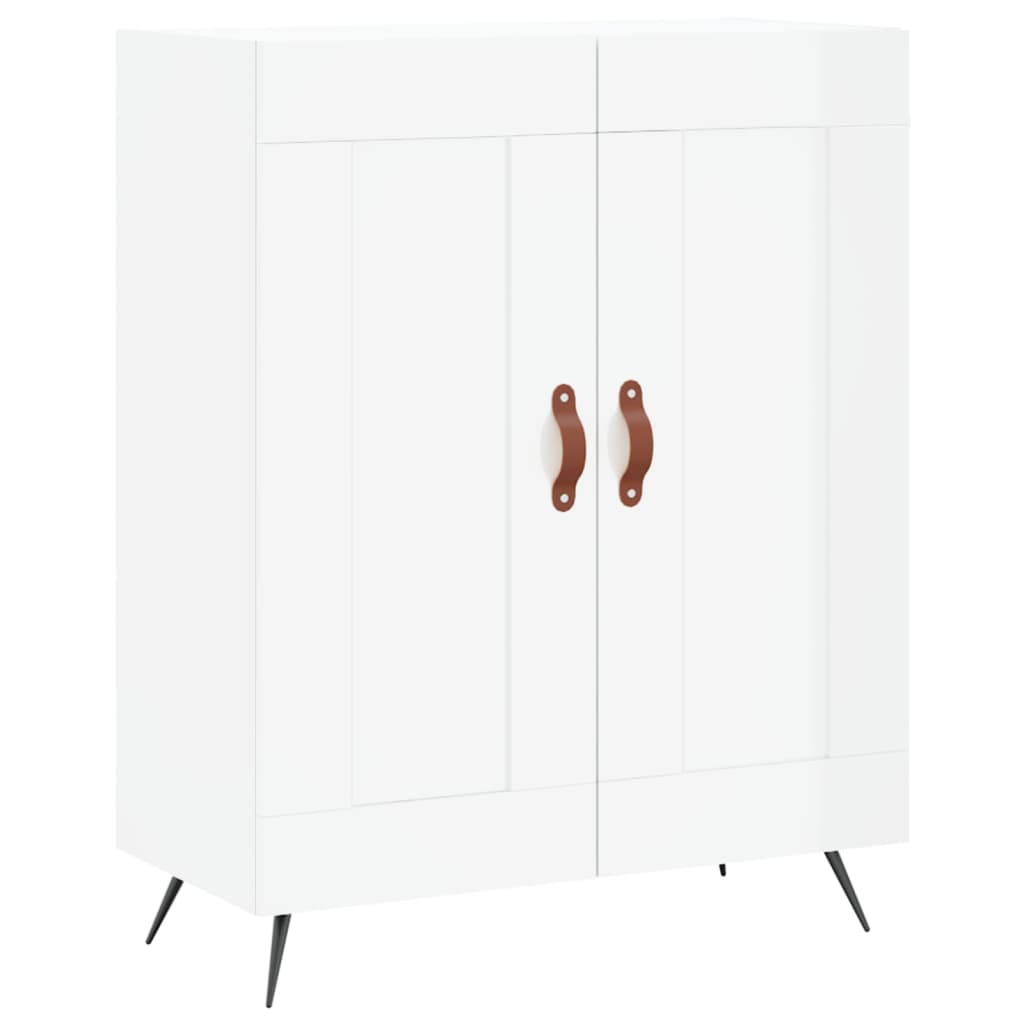 Credenza 69,5x34x90 cm in Legno Multistrato Bianco Lucido - homemem39