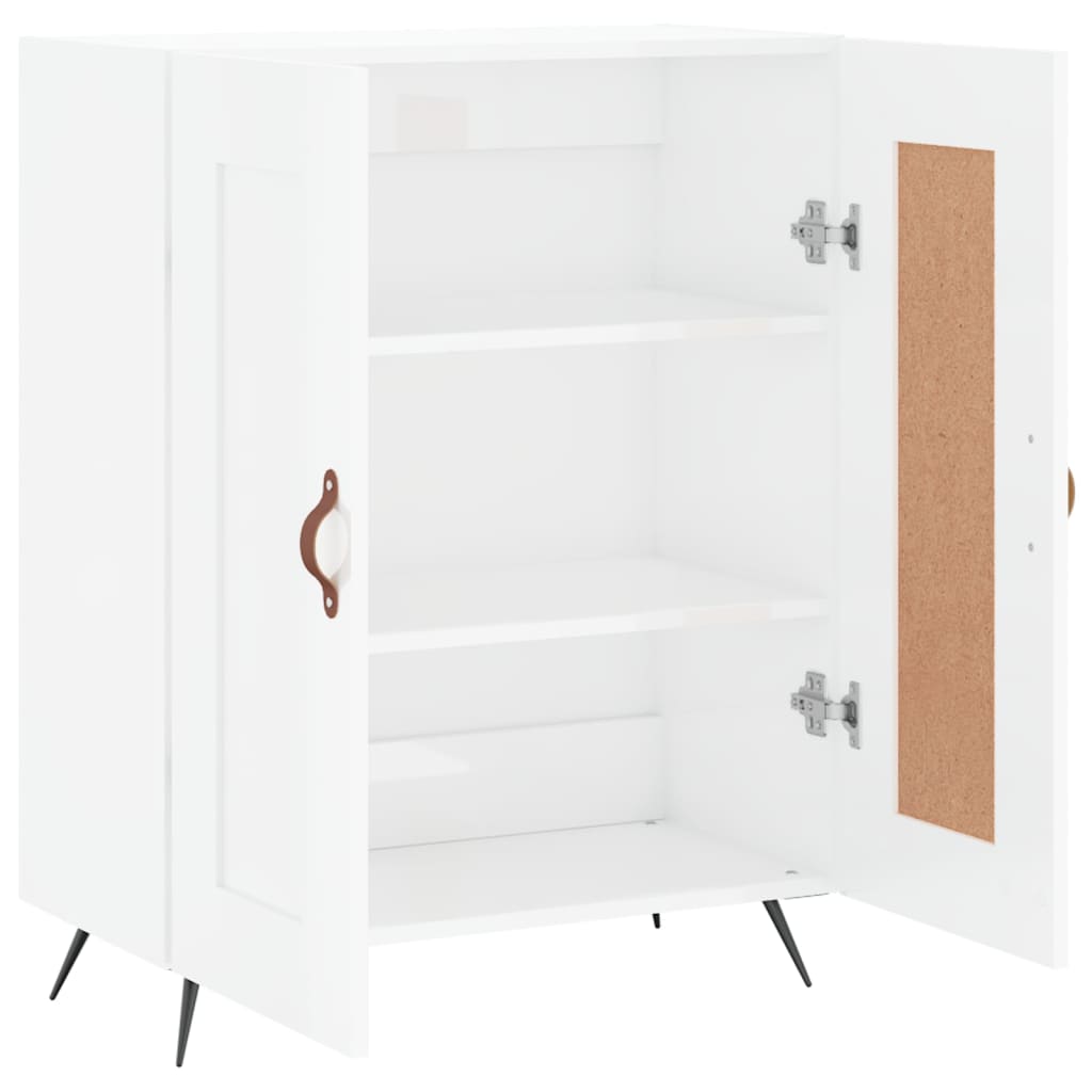 Credenza 69,5x34x90 cm in Legno Multistrato Bianco Lucido - homemem39