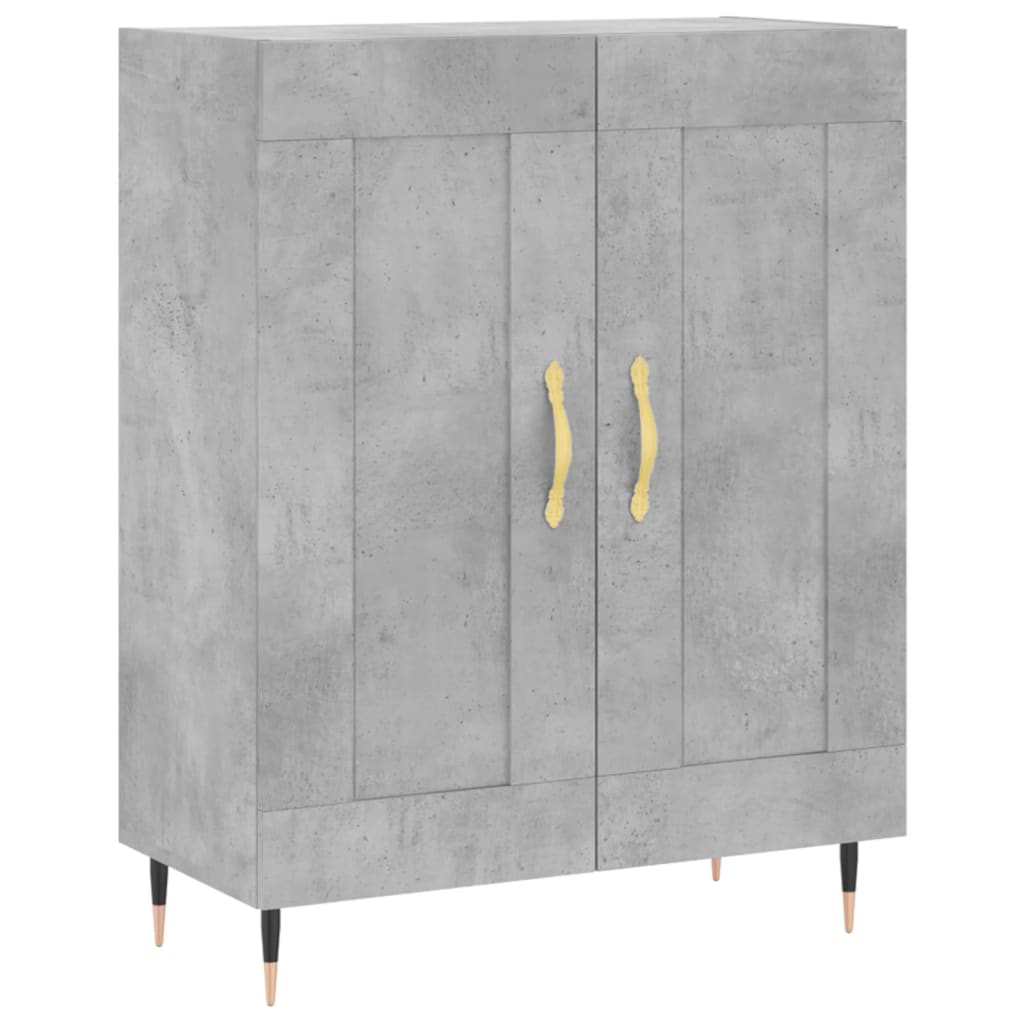 Credenza Grigio Cemento 69,5x34x90 cm in Legno Multistrato
